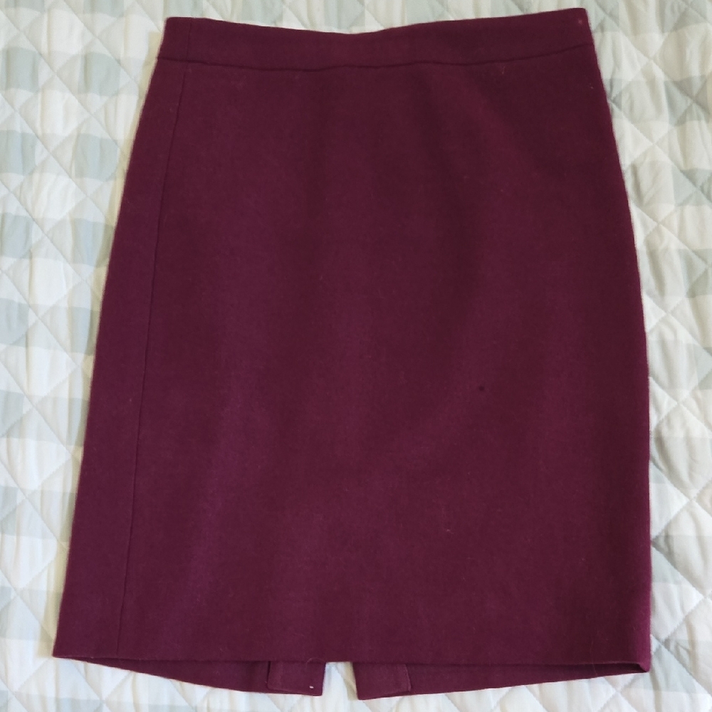 J. Crew Deep Wine Pencil Skirt